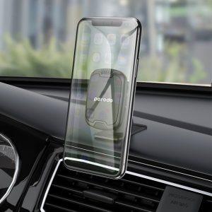 Porodo 2 in 1 Dash Mount Phone Holder Magnetic / Air Vent – Black (PD-MDMP-BK)