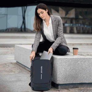 Porodo Lifestyle Waterproof Oxford Fanny Pack with USB-A Port – Black (PD-FPWPU-BK)