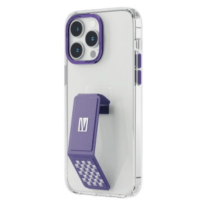 Levelo Morphix Clara IMD Leather Grip Case for iPhone 14 Pro – Deep Purple (LVLMRCL14P-DP)