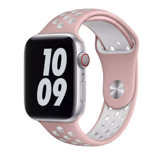 WIWU Dual Color Sport Watchband for iWatch 38/40mm – Pink White