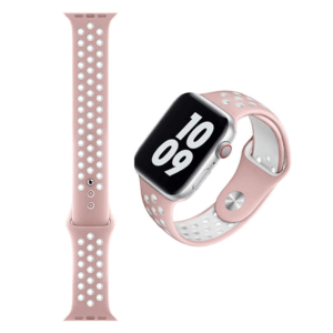 WIWU Dual Color Sport Watchband for iWatch 42/44mm – Pink White