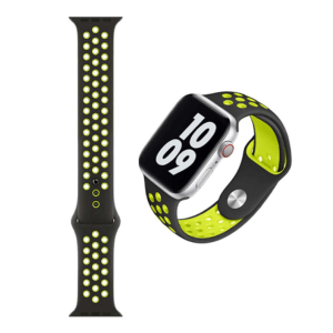 WIWU Dual Color Sport Watchband for iWatch 42/44mm – Black Yellow