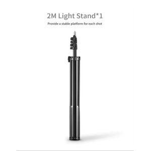 Foldable Fill Adjustable Light Stand Photography Tripod with 1/4 Screw Interface