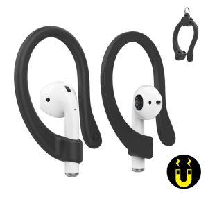 AHASTYLE Airpods 1/2/3/Pro/Pro 2 Magnetic Ear Hooks Silicone – Black