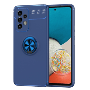 Ring Kickstand Hybrid PC TPU Cover for SAM A33 5G – Blue