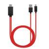 MHL 4K HDTV HDMI Adapter Micro + USB Type 1.8M Cable -  Red