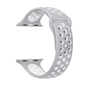 Bikson iWatch Band 42/44mm – Silver & White