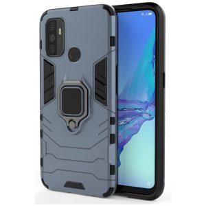 Ring Kickstand Rugged Protective Oppo A53 Cover – Blue