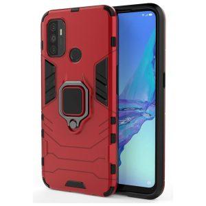 Ring Kickstand Rugged Protective Oppo A53 Cover – Red