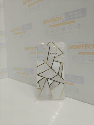 Marble Pattern SAM S23+ Cover – White