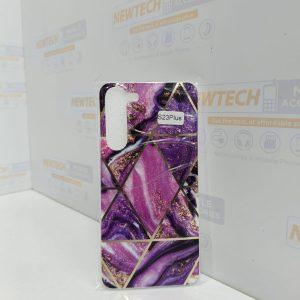 Marble Pattern SAM S23+ Cover – Purple