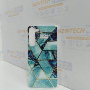 Marble Pattern SAM S23+ Cover – Blue