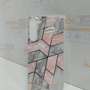 Marble Pattern SAM S23+ Cover – Pink/Gray