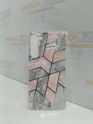 Marble Pattern SAM S23+ Cover – Pink/Gray
