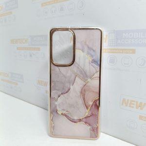 YB IMD Series SAM A53 5G Marble Pattern Cover – Rose Gold