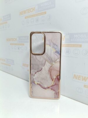 YB IMD Series SAM A53 5G Marble Pattern Cover – Rose Gold