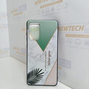 Marble Frosted Fashion TPU SAM A72 Cover – Green White Grass