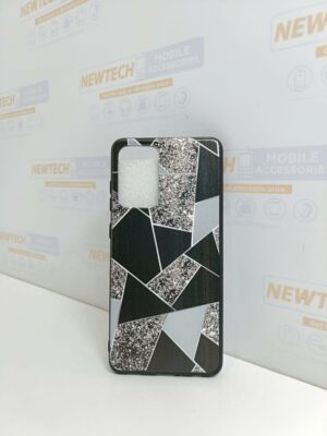 Marble Frosted Fashion TPU SAM A72 Cover – Black / White