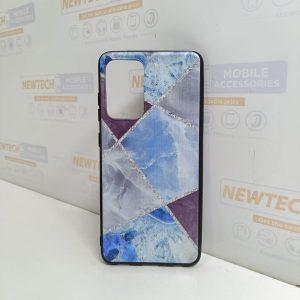 Marble Frosted Fashion TPU SAM A72 Cover – Light Blue Square