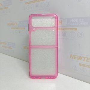 Acrylic + TPU Hybrid Cover for SAM Z Flip 4 5G – Transparent Pink