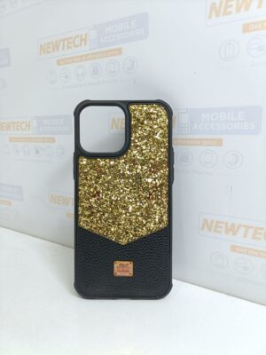 Encase iP 13 Pro Max Glitter Axe Series Cover – Black