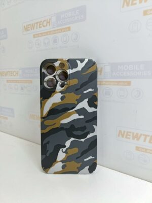 Green iP 13 Pro Max Camo Cover – Black