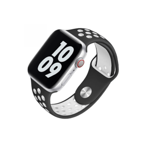 WIWU Dual Color Sport Watchband for iWatch 38/40mm – Black White
