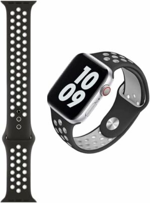 WIWU Dual Color Sport Watchband for iWatch 38/40mm – Black Gray
