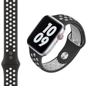 WIWU Dual Color Sport Watchband for iWatch 38/40mm – Black Gray