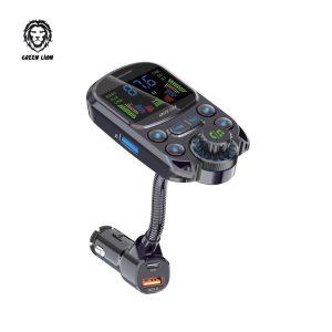 Green Lion Bluetooth Hands-Free FM Car Charger 2 – Black (GNBTHDSFM2CCBK)