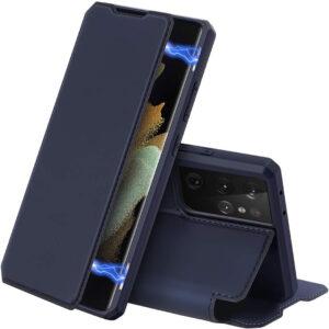 DUX DUCIS Skin Pro Series S21 Ultra Wallet Cover – Blue