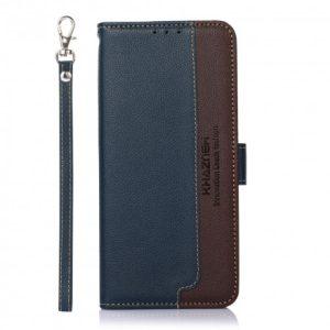 KHAZNEH Leather SAM A53 5G Cover with Wallet – Blue