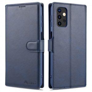 Azns Leather SAM A32 5G Cover – Blue