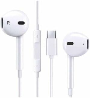 Porodo Stereo Earbuds Type-C Connector – White
