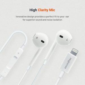 Porodo Stereo Earbuds with Lightning Connector – White
