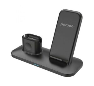 Porodo 3 in 1 Charging Station For Apple – Gray