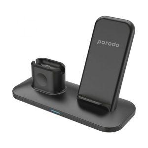 Porodo 3 in 1 Charging Station For Apple – Gray