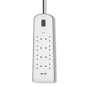 Belkin Surge Plus Protector with 2-USB Port 8 Outputs (BSV804AF2M)