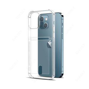 TPU+PC+Acrylic Cover With Card Holder iPhone 15 Pro Max – Clear