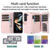 Rhombus PU Leather+PC Cover With Strap Galaxy Z Fold5 5G - Pink - Image 3