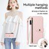 Rhombus PU Leather+PC Cover With Strap Galaxy Z Fold5 5G - Pink - Image 2