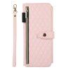 Rhombus PU Leather+PC Cover With Strap Galaxy Z Fold5 5G - Pink