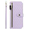 Rhombus PU Leather+PC Cover With Strap Galaxy Z Fold5 5G - Purple