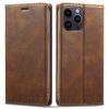 LC.IMEEKE Leather Stand Cover iPhone 15 Pro Max - Brown