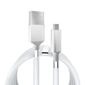USB To Micro Magnet Folding Ring Cable – White