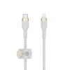 (CAA011bt3MWH) Belkin BOOST CHARGE™PRO Flex USB-C to Lightning Cable_Braided Silicone 3M - White - Image 2