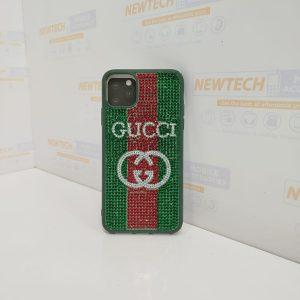 Swarovski Crystal iP 11 Pro Max Gucci Printed Cover – Green