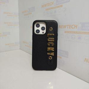 King Lucky Leather Cover iPhone 13 Pro Max – Black