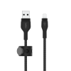 (CAA010bt3MBK) Belkin BOOST CHARGE™PRO Flex USB-A to Lightning Cable_Braided Silicone 3M - Black - Image 2