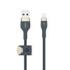 (CAA010bt1MBL) Belkin BOOST CHARGE™PRO Flex USB-A to Lightning Cable_Braided Silicone, 1M - Blue - Image 2